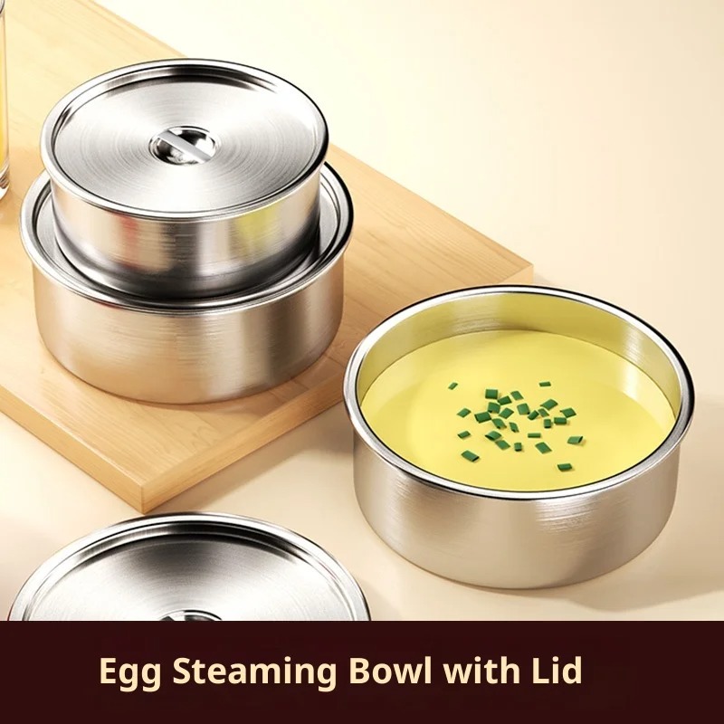 Home Cooking Food - Mangkuk Kukus Stainless Steel dengan Tutup