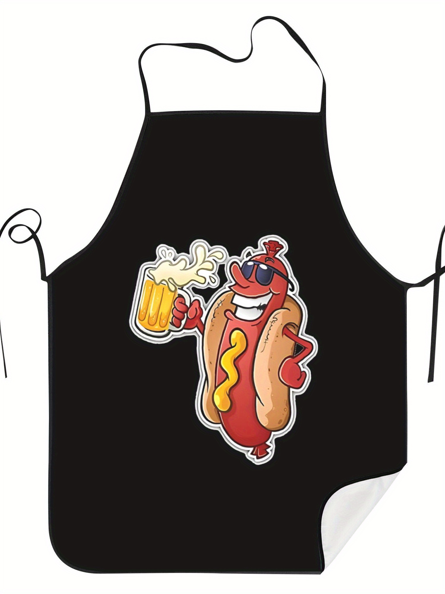Home Cooking Fast Foods - Celemek Cetak Pola Hot Dog, Celemek