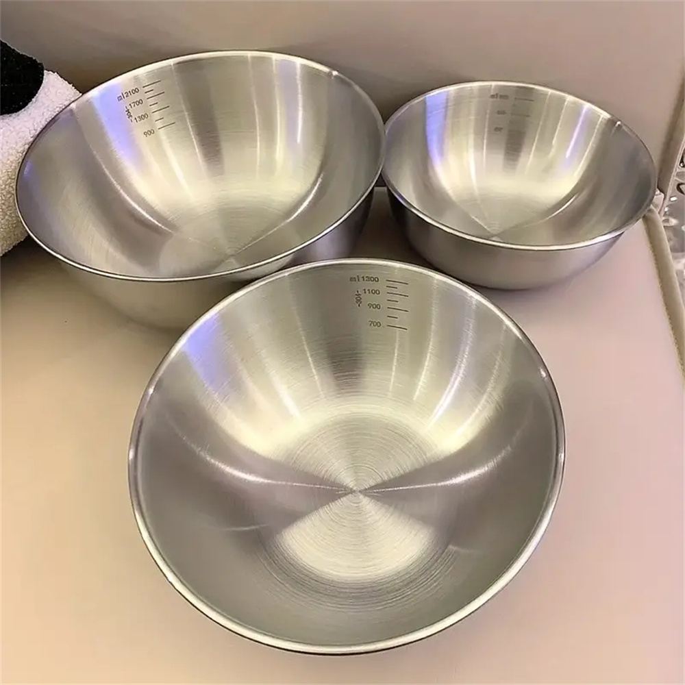 Home Cooking Food - 1-3 Set Mangkuk Stainless Steel dengan