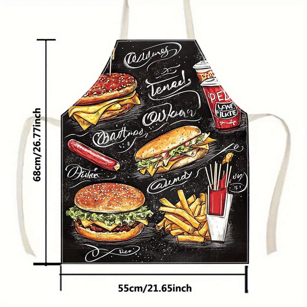 1 Buah Celemek Grafiti Burger  - Home Cooking Fast Foods ulasan dan harga